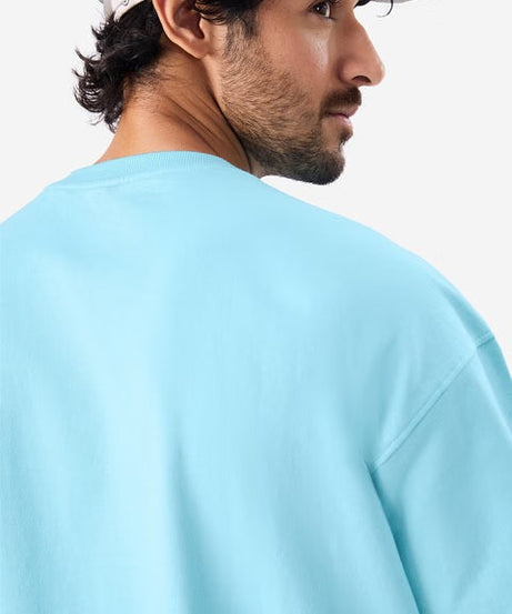 Solids Airy Blue Oversized T-Shirts
