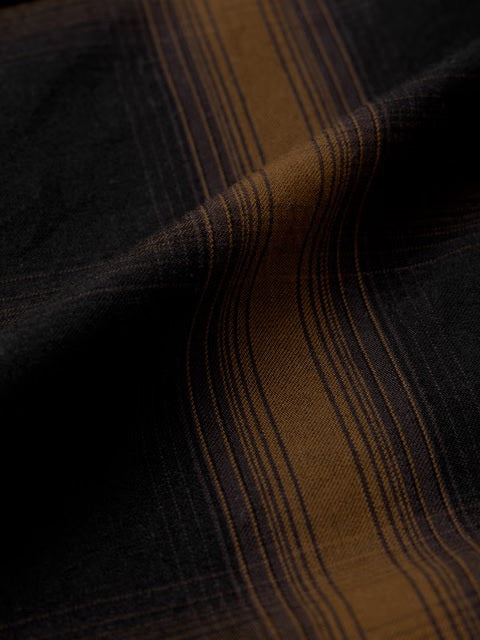 Plaid Black & Brown Men Utility Shirts