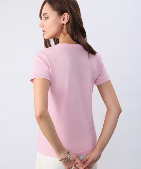 Regular Baby Pink Women T-Shirts