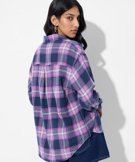 Plaid Dewberry Women Boyfriend Shirts