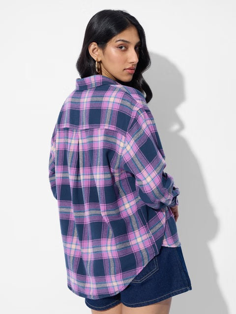 Plaid Dewberry Women Boyfriend Shirts