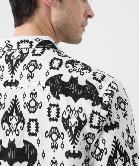 Batman Ikat Print Men Textured Shirts