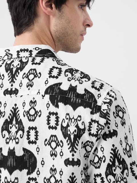 Batman Ikat Print Men Textured Shirts