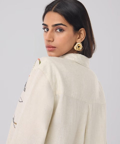 Nomad Stitch Lines Women Boyfriend Shirts