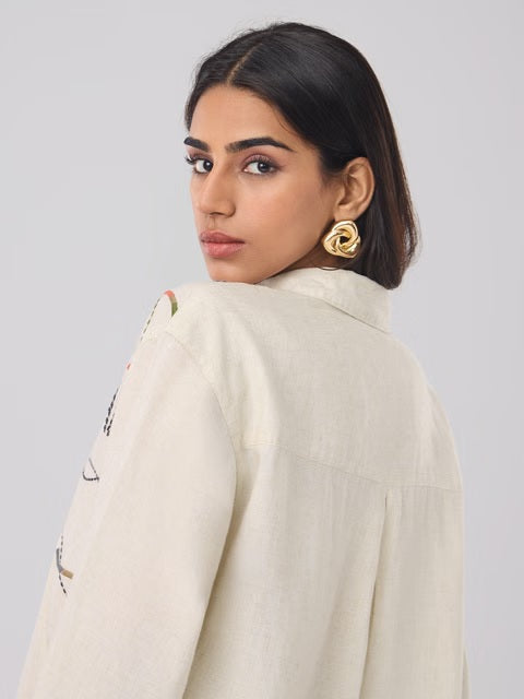 Nomad Stitch Lines Women Boyfriend Shirts