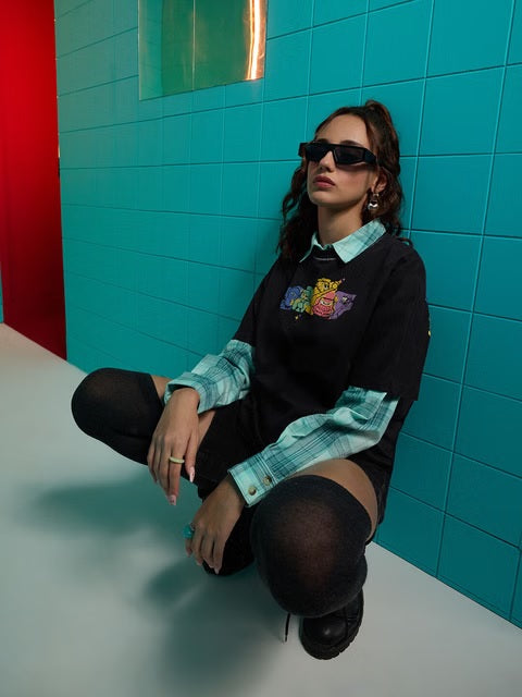 Inside Out Mixed Emotions Women Oversized T-Shirts