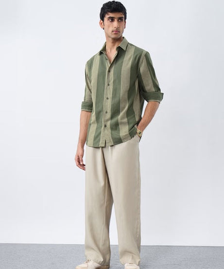 Stripes Grove Cotton Linen Shirts