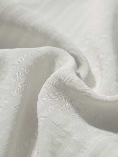 Side Rouching Off White Women Shirts