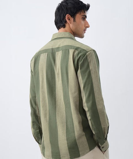 Stripes Grove Cotton Linen Shirts