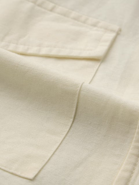 Cotton Linen Off-White Women Shackets