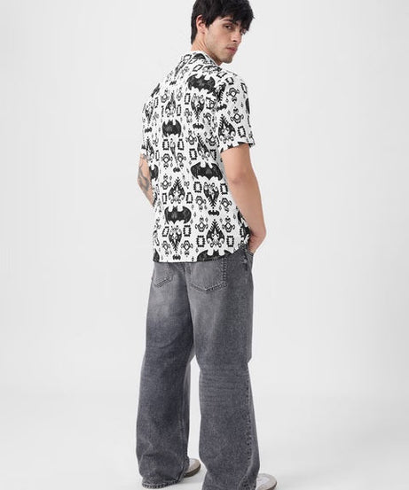 Batman Ikat Print Men Textured Shirts