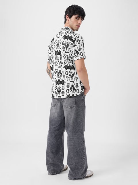 Batman Ikat Print Men Textured Shirts