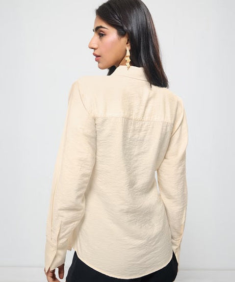 Buckle Taupe Women Shirts
