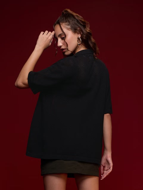 Open Knit No Regrets Women Shirts