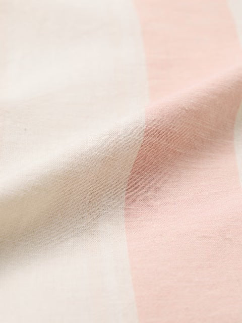 Stripes Coral Cotton Linen Shirts