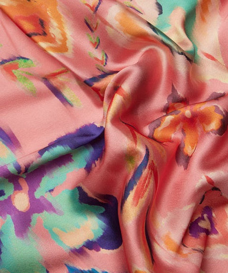 Satin Floral Ink Women Shirts