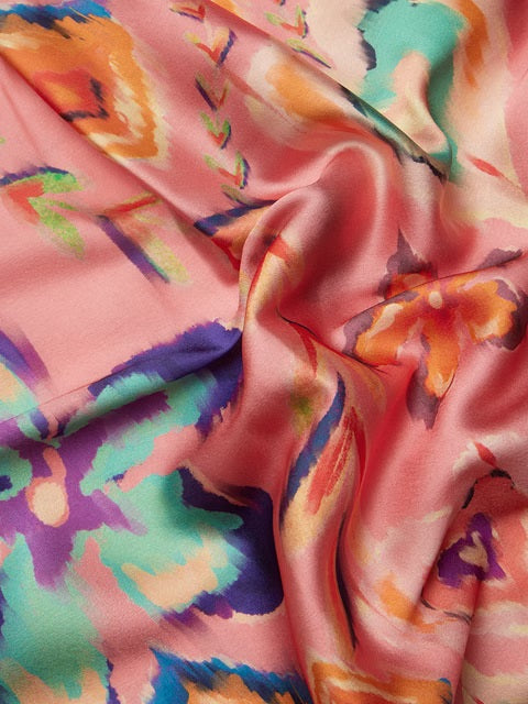 Satin Floral Ink Women Shirts