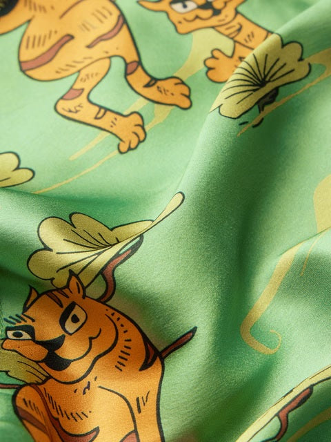 Satin Folk Tiger Women Shirts