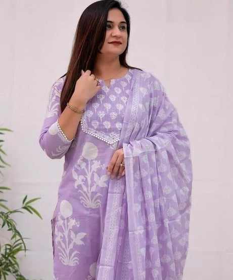 Cotton Fabric Fancy Bollywood Exclusive Kurti Pant & Dupatta