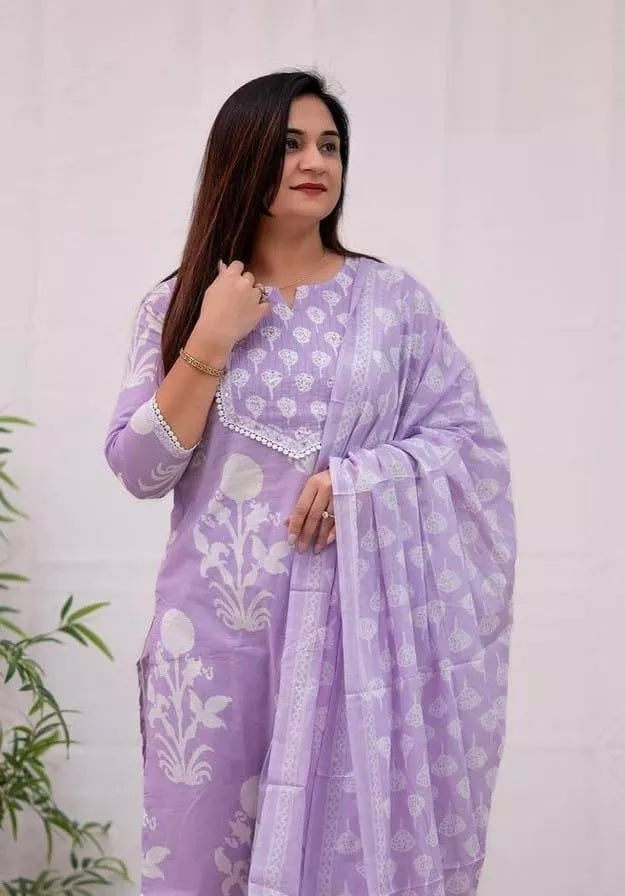 Cotton Fabric Fancy Bollywood Exclusive Kurti Pant & Dupatta