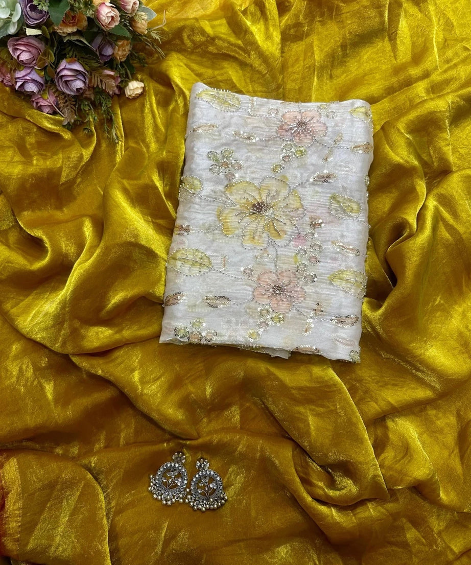 Soft Tebi Silk With Digital Print Saree, Traditional Wear Sari With Blouse