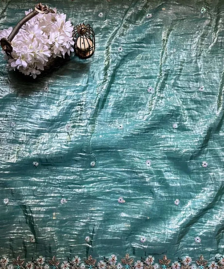 Party Wedding Wear Stylish Crunchy Silk Saree,Traditional Festival Sari