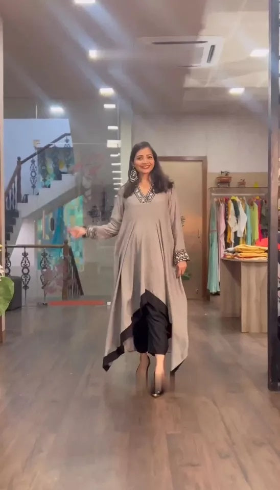 Indian Bollywood Ethnic Silk Suit Dhoti & 2 Piece Set