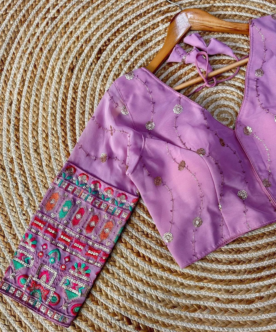 Full Stitched Milan Georgette Fancy Designer Traditional Look Blouse Choli