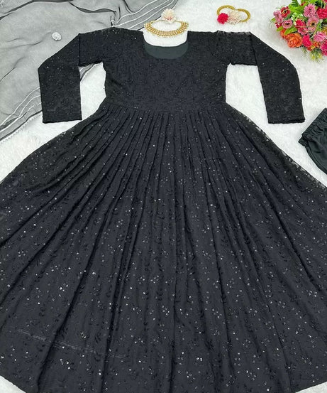 Designer Festival Wear Full Stitched Faux Georgette Top Pant Dupatta