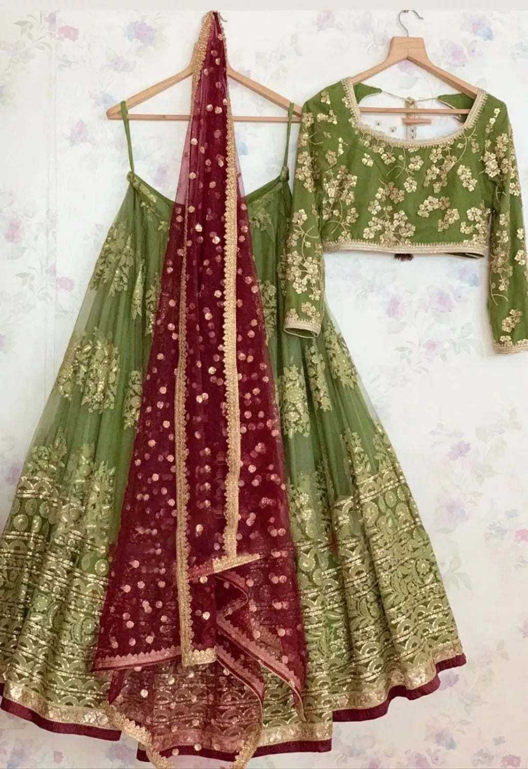 Indian Wedding Ethnic Net With Sequence Work  Lehenga Choli  & Blouse
