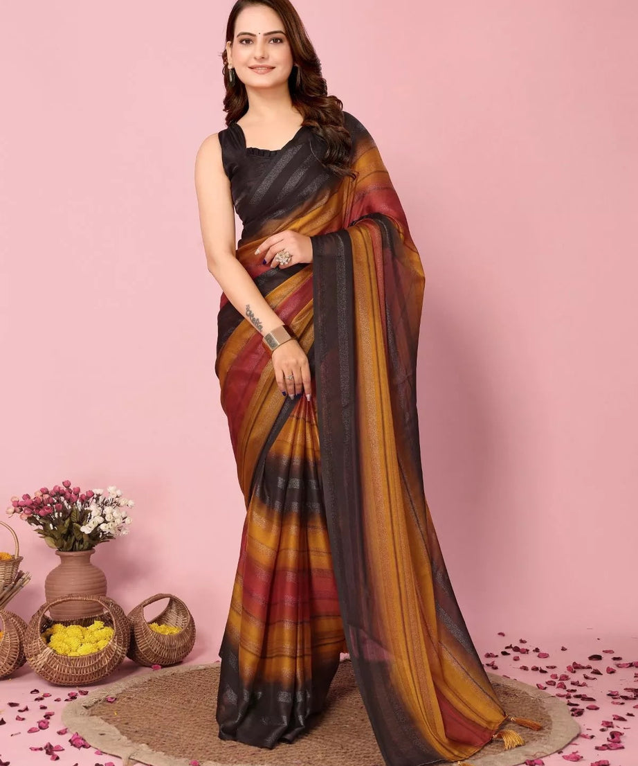 Traditional Rangoli Zari Silk Saree Blouse