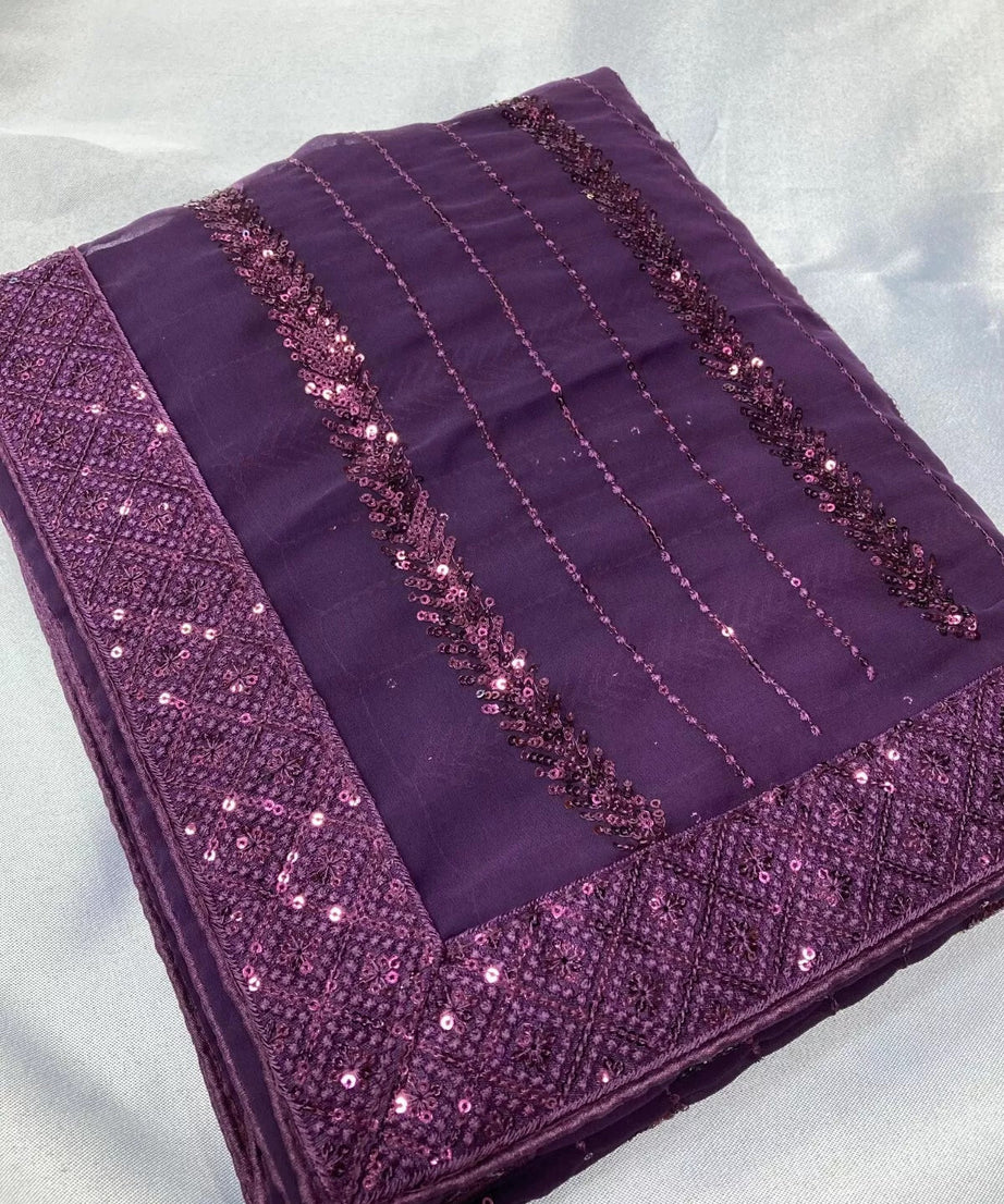 New Indian Georgette Saree,Indian Wedding Claasic Sari