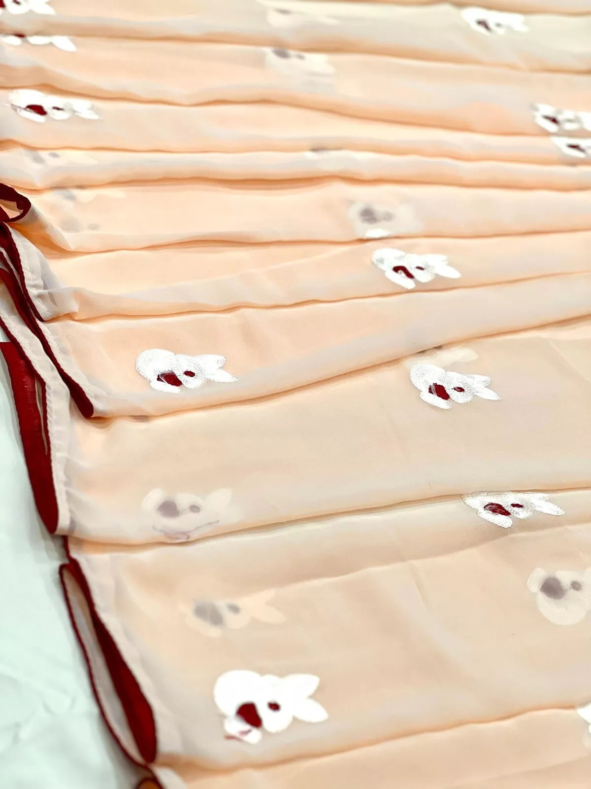 Faux Georgette Ready To Wear Saree With Blouse