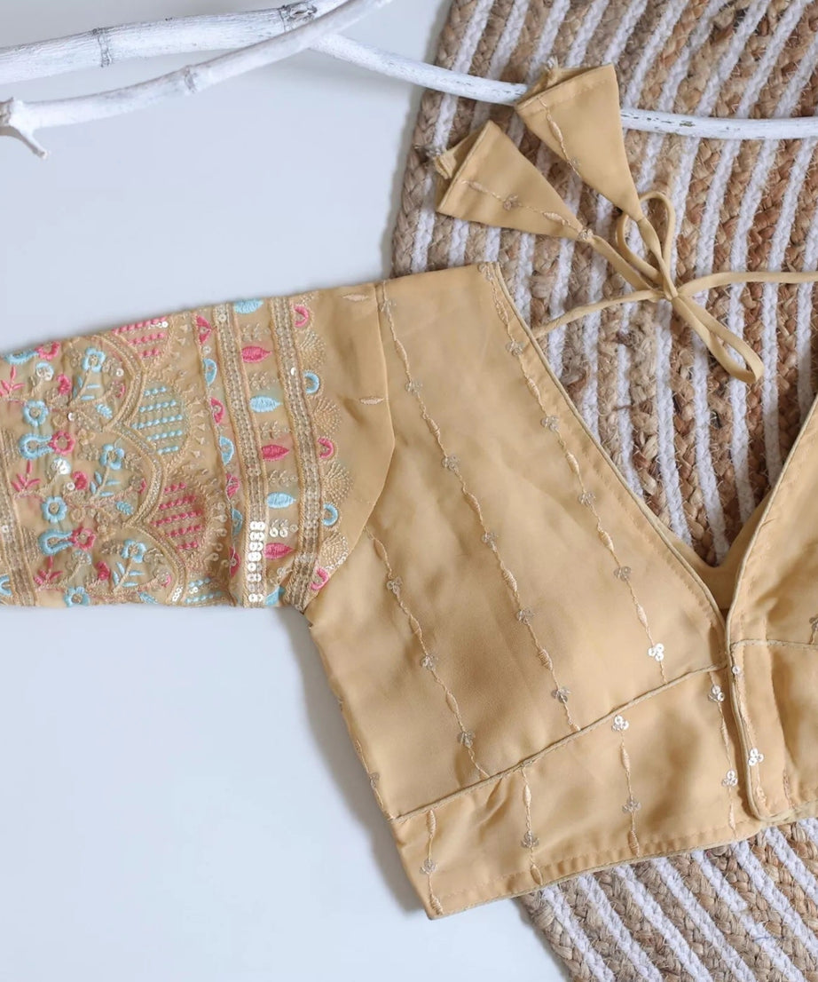 Party Wear Ethnic Full Stitched Strawberry Silk Blouse & Choli