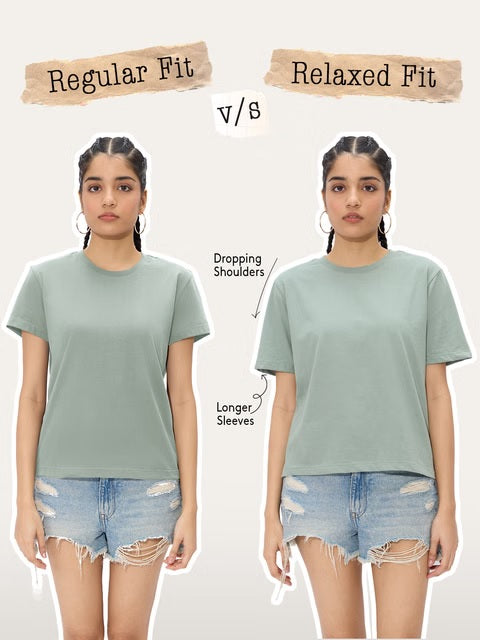 Slub Off-white Women Relaxed Fit T-Shirts