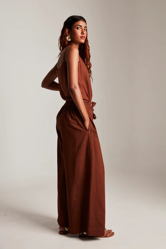 Co-Linen Camisole Top & Wrap Pants