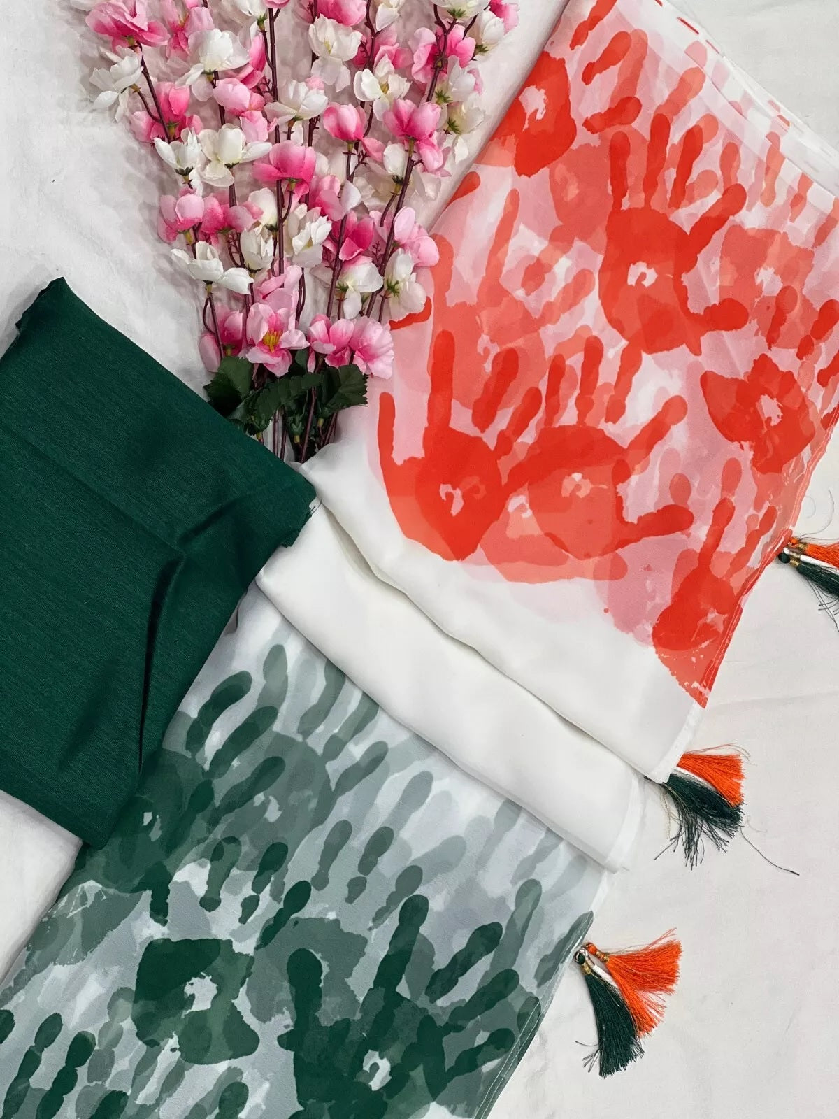 Faux Georgette With Beautiful Digital Printed Saree With Blouse