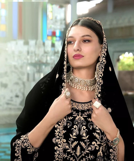 Georgette With Heavy Embroidery Work kurti Pant Set