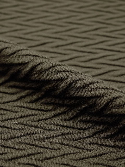 Textured Olive Oversized T-Shirts