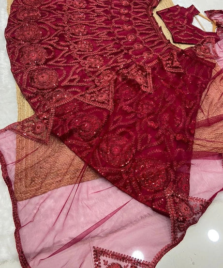 Stylish Wedding Lehenga Choli Bridesmaids With Glitter Dori Work , Ethnic Lehenga Choli 12-BS