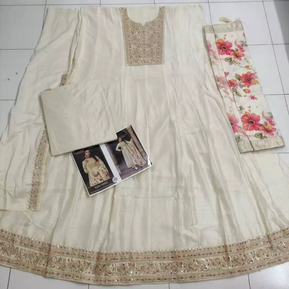 Silk Indian Wedding Pakistani Wear Top Bottom & Dupatta