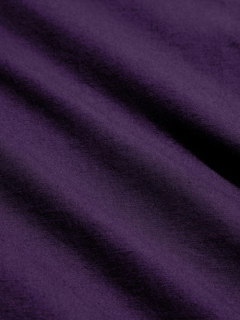 Cotton Linen Royal Purple Women Boyfriend Shirts