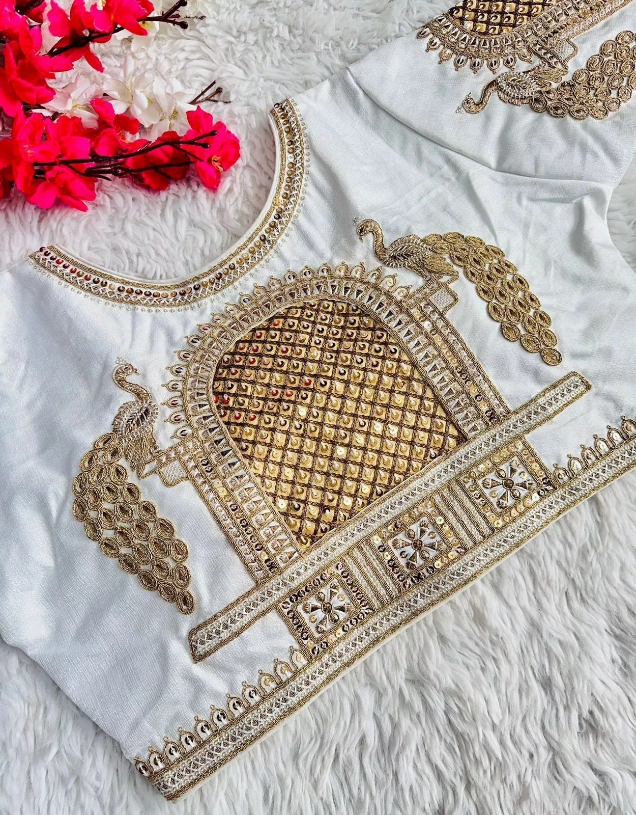 Full Stitched Watermelon Silk Function New Wedding Blouse & Choli