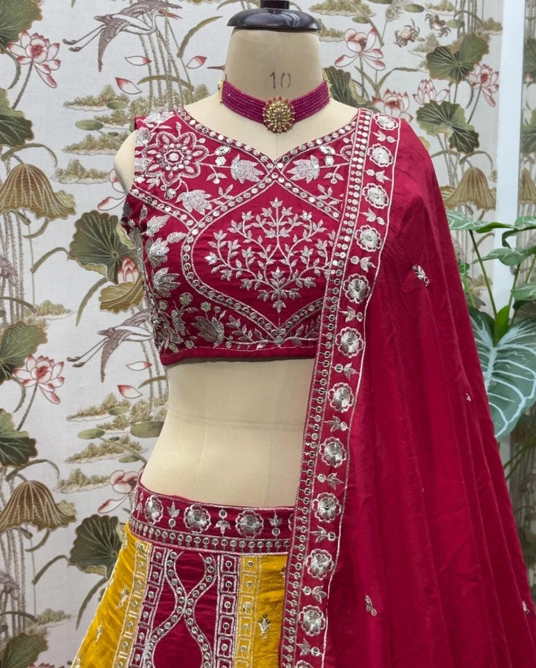 Function Premium Georgette Wedding Stitched Lehenga Blouse With Dupatta 15-MA