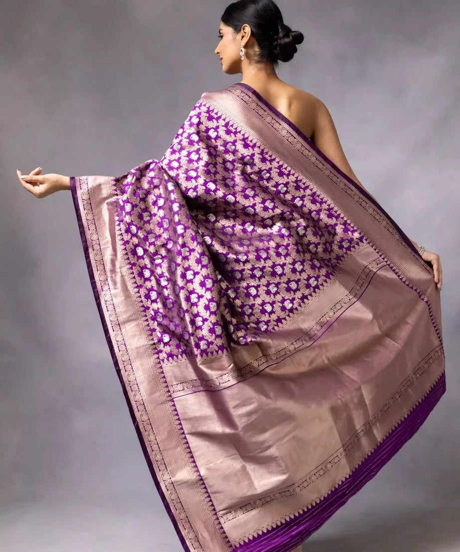 Banarasi Soft Silk Traditional Saree , Designer Party Wear Saree & Blouse