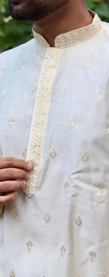 Premium Silk Indian Festival Beautiful Full Stitched Men's Kurta Pajama Set