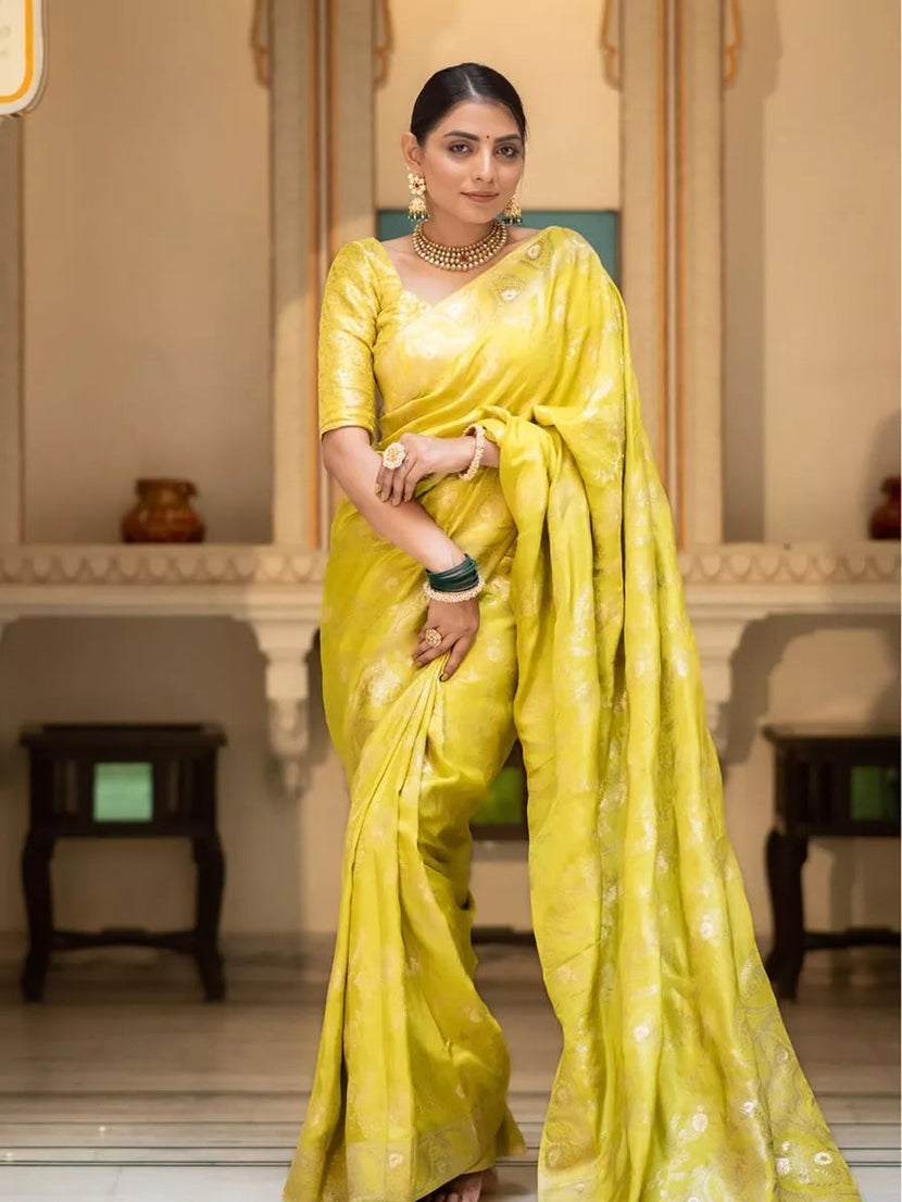 Banarasi Soft Silk Wedding Function Saree & Blouse