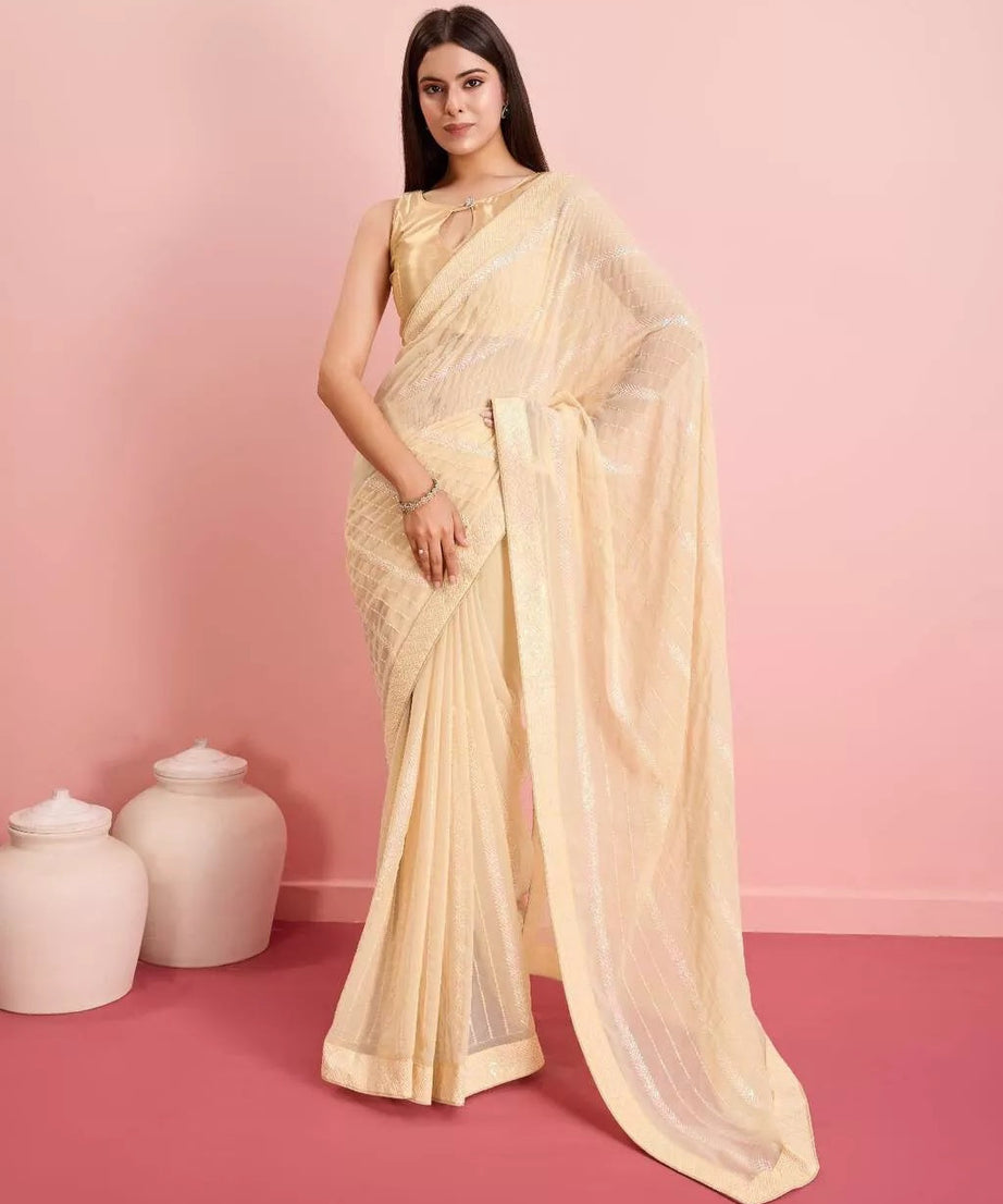 New Indian Georgette Saree,Indian Wedding Claasic Sari