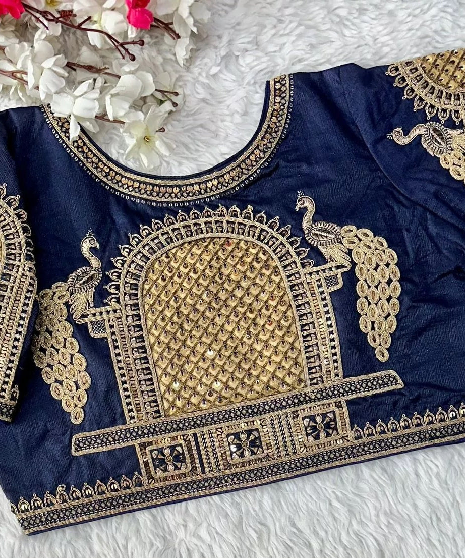 Full Stitched Watermelon Silk Function New Wedding Blouse & Choli