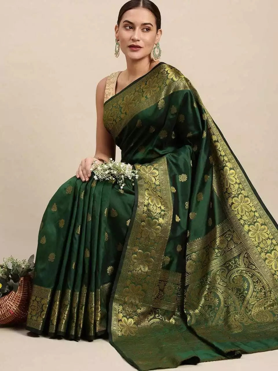 Party Wear Fancy Banarasi Soft Silk Saree For Women's